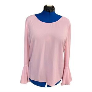 H HALSTON, pink/peach Women’s Top, Size Large‎